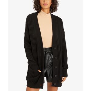 Sanctuary Cozy Seeker Cardigan In Black - XXL